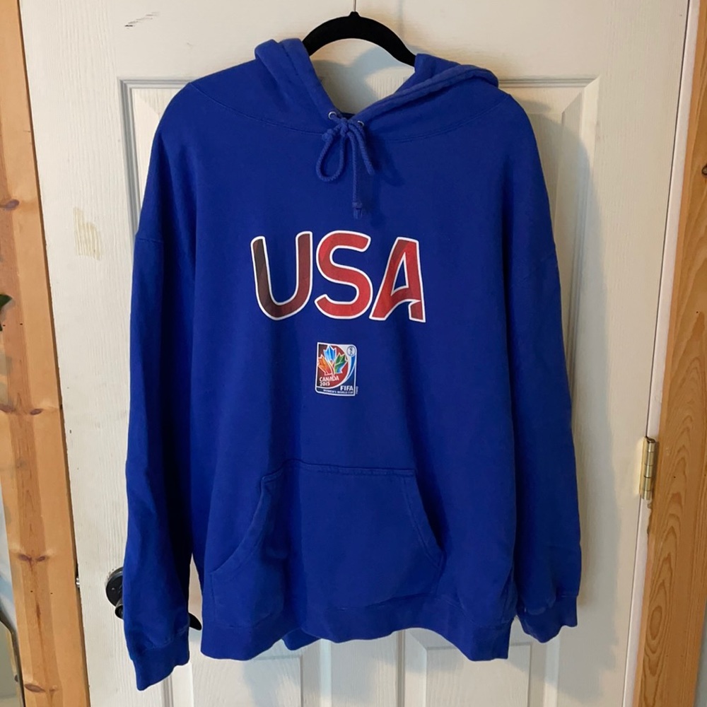 2XL blue USA World Cup sweatshirt
